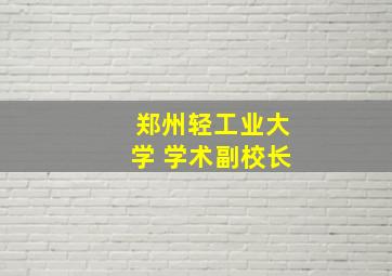 郑州轻工业大学 学术副校长